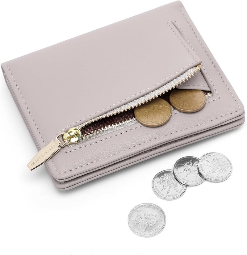 Altally Small Women Wallet RFID Blocking Bifold Pocket Wallet Slim Compact Ladies Purse Mini Wallets For Women (Grey) - Image 2